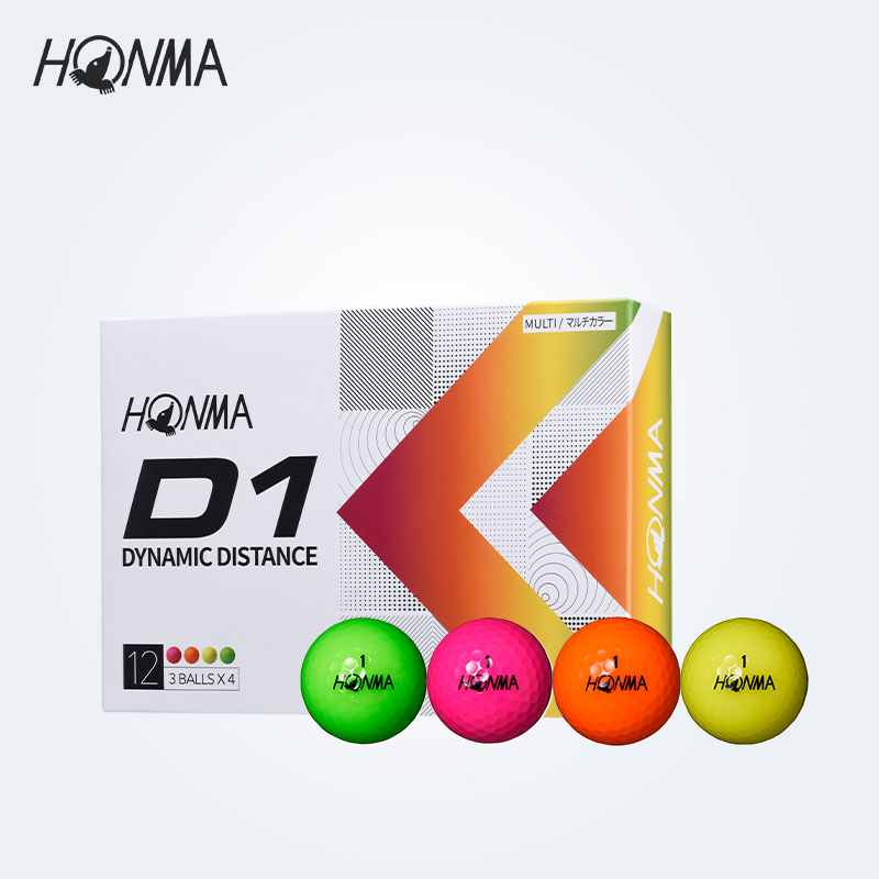 Golf Ball Premium - Piłki golfowe HONMA D1 2024, dwuwarstwowe,